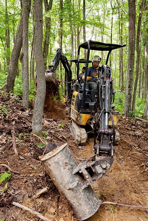 trail building mini excavator|trail building machine tools.